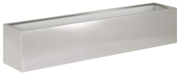 VidaXL Kerti cserép 2 db Ezüst 100 x 20 x 20 cm Rozsdamentes Acél