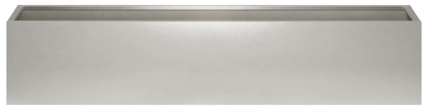 VidaXL Kerti cserép 2 db Ezüst 100 x 20 x 20 cm Rozsdamentes Acél