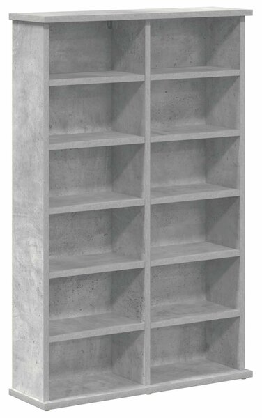 VidaXL CD szekrény 2 db Betonszürke 60 x 17 x 92 cm Szerelt Fa