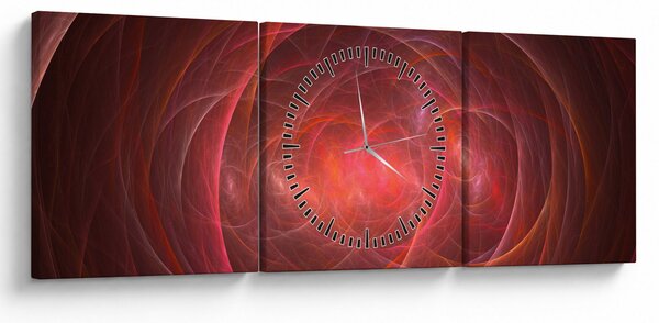 Modern absztrakt kép (órával) (90x30 cm)