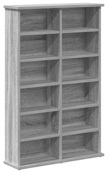 VidaXL CD szekrény 2 db Szürke Sonoma 60 x 17 x 92 cm Szerelt Fa