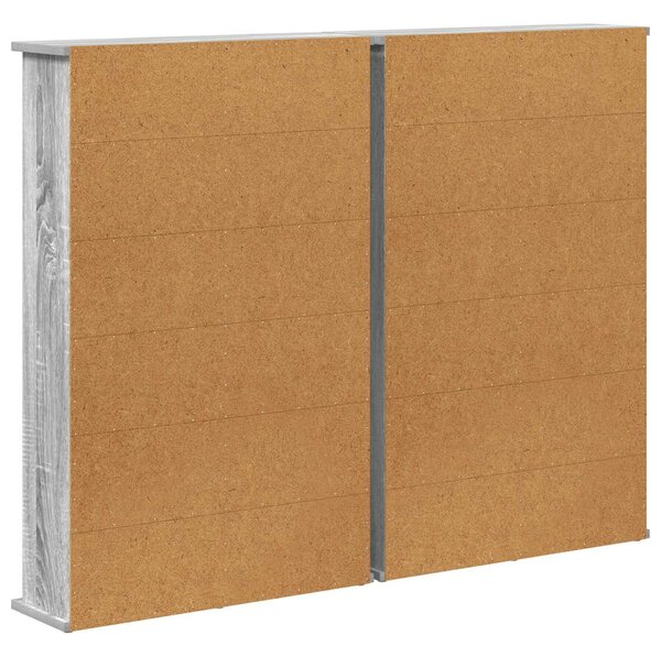 VidaXL CD szekrény 2 db Szürke Sonoma 60 x 17 x 92 cm Szerelt Fa