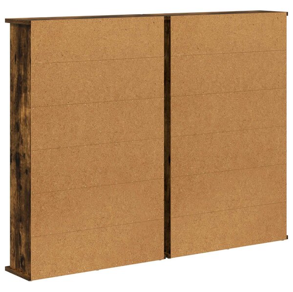 VidaXL CD szekrény 2 db Füstös Tölgy 60 x 17 x 92 cm Szerelt Fa