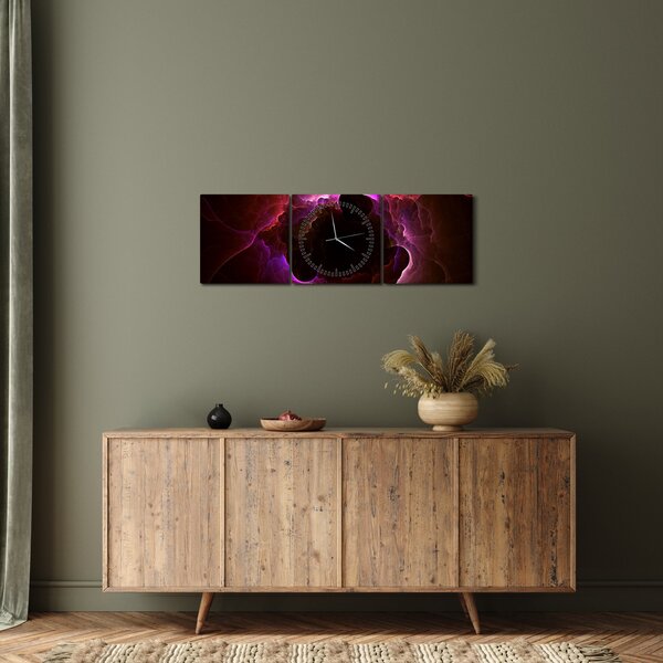 Kép - felhős absztrakció (órával) (90x30 cm)