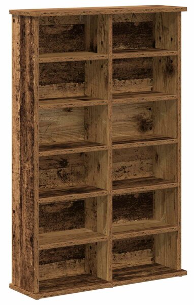 VidaXL CD szekrény 2 db Antik Fa 60 x 17 x 92 cm Szerelt Fa