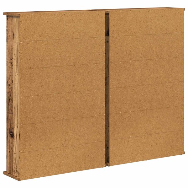 VidaXL CD szekrény 2 db Antik Fa 60 x 17 x 92 cm Szerelt Fa