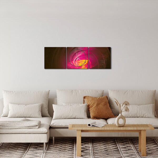 Kép - spirális absztrakció (órával) (90x30 cm)