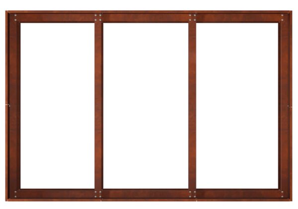 VidaXL Kerti cserép Rozsdás 120 x 80 x 60 cm Időjárásálló Acél