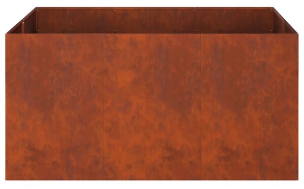 VidaXL Kerti cserép Rozsdás 120 x 80 x 60 cm Időjárásálló Acél