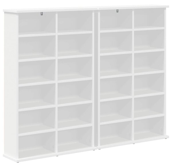VidaXL CD szekrény 2 db Fehér 60 x 17 x 92 cm Szerelt Fa