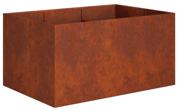 VidaXL Kerti cserép Rozsdás 120 x 80 x 60 cm Időjárásálló Acél