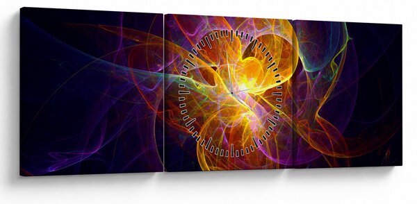 Absztrakt kép (órával) (90x30 cm)