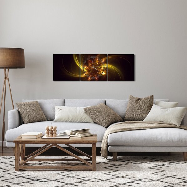Kép - absztrakt propellerek (órával) (90x30 cm)