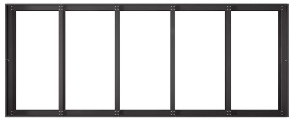 VidaXL Kerti cserép Fekete 200 x 80 x 60 cm Hidegen hengerelt acél