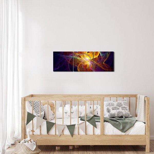Absztrakt kép (órával) (90x30 cm)