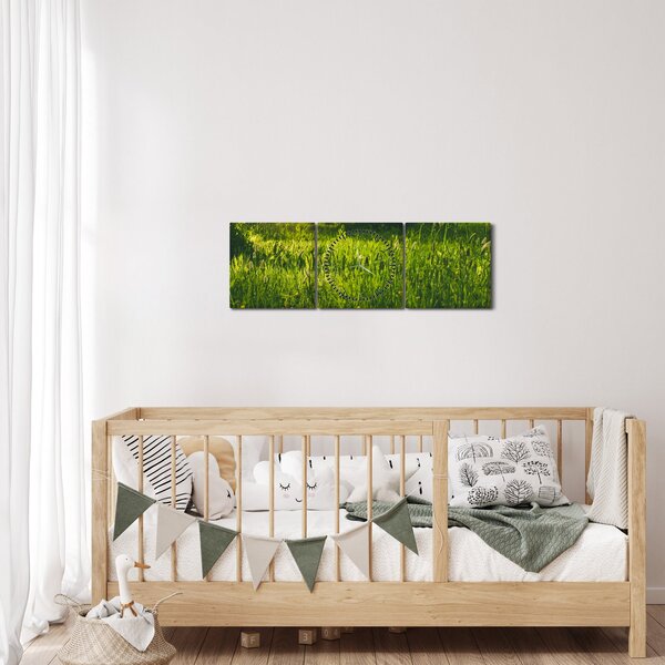 Tájkép - rét (órával) (90x30 cm)