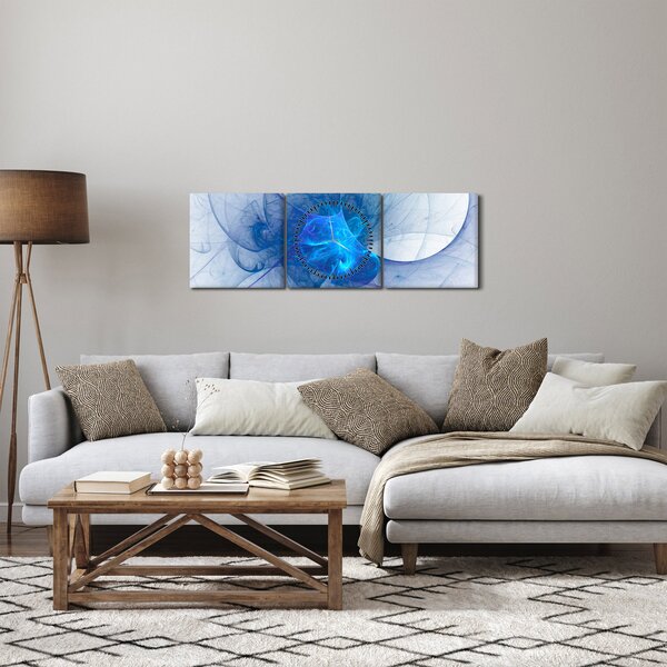 Absztrakt kép (órával) (90x30 cm)