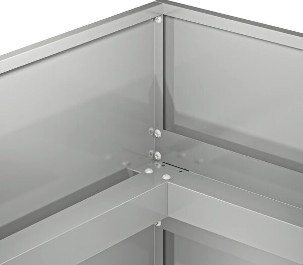 VidaXL Kerti cserép Ezüst 200 x 80 x 60 cm Horganyzott Acél