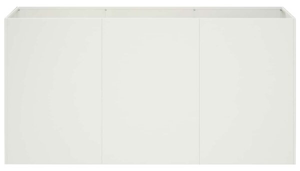 VidaXL Kerti cserép Fehér 120 x 40 x 60 cm Hidegen hengerelt acél