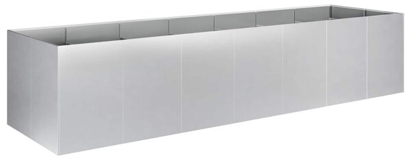 VidaXL Kerti cserép Ezüst 280 x 80 x 60 cm Horganyzott Acél