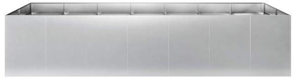 VidaXL Kerti cserép Ezüst 280 x 80 x 60 cm Horganyzott Acél