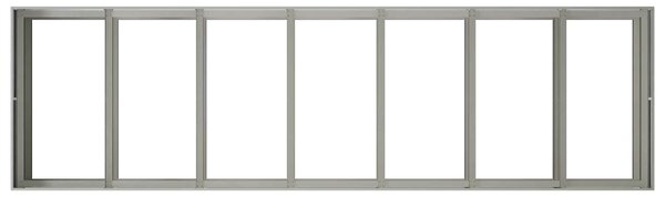 VidaXL Kerti cserép Ezüst 280 x 80 x 60 cm Rozsdamentes Acél