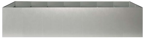 VidaXL Kerti cserép Ezüst 280 x 80 x 60 cm Rozsdamentes Acél