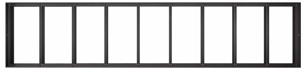 VidaXL Kerti cserép Fekete 360 x 80 x 60 cm Hidegen hengerelt acél