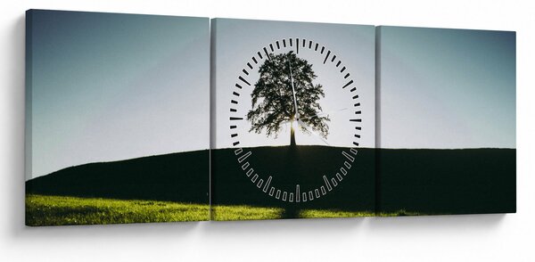 Természet kép - fa (órával) (90x30 cm)