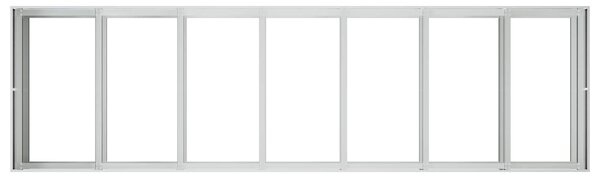 VidaXL Kerti cserép Ezüst 280 x 80 x 60 cm Horganyzott Acél