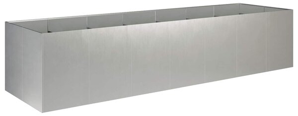 VidaXL Kerti cserép Ezüst 280 x 80 x 60 cm Rozsdamentes Acél