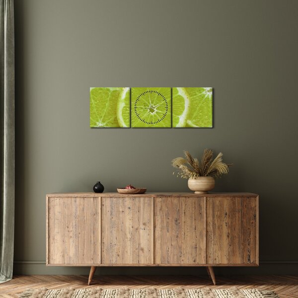 Kép - citrom szelet (órával) (90x30 cm)