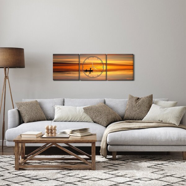Hajózás képe (órával) (90x30 cm)