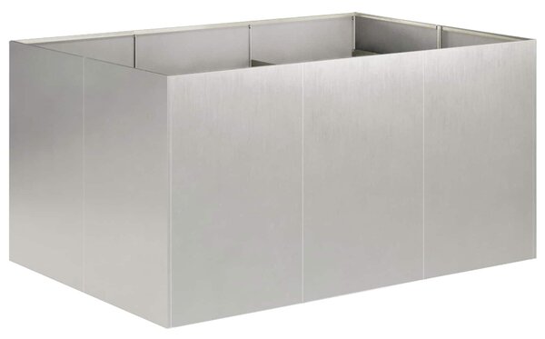 VidaXL Kerti cserép Ezüst 120 x 80 x 60 cm Rozsdamentes Acél