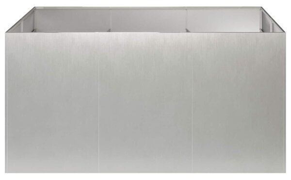 VidaXL Kerti cserép Ezüst 120 x 80 x 60 cm Rozsdamentes Acél