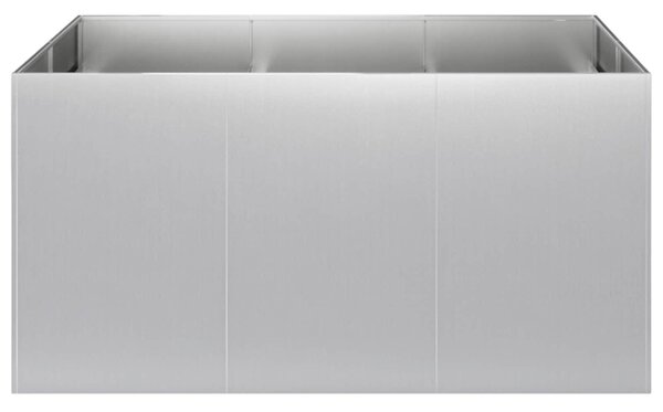 VidaXL Kerti cserép Ezüst 120 x 80 x 60 cm Horganyzott Acél