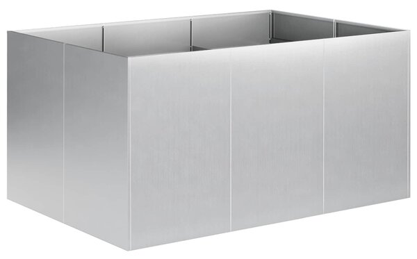 VidaXL Kerti cserép Ezüst 120 x 80 x 60 cm Horganyzott Acél