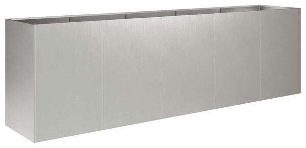 VidaXL Kerti cserép Ezüst 200 x 40 x 60 cm Rozsdamentes Acél