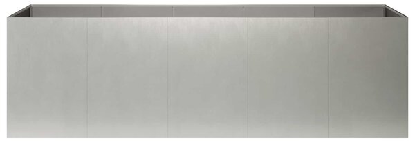 VidaXL Kerti cserép Ezüst 200 x 40 x 60 cm Rozsdamentes Acél