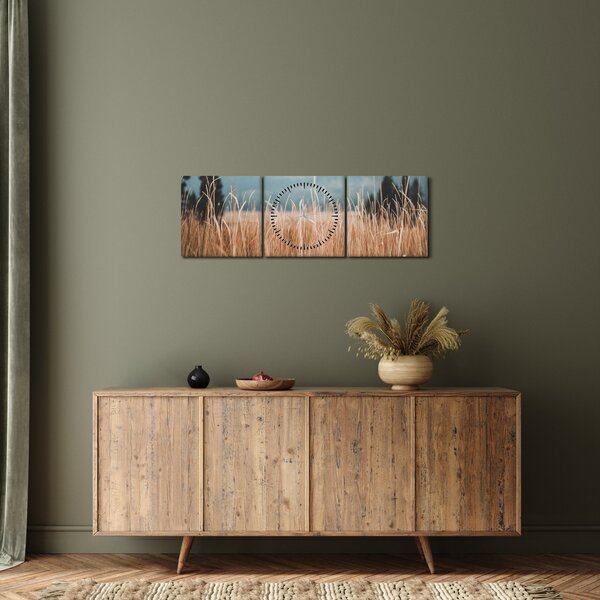 Kép - réti növényzet részlete (órával) (90x30 cm)