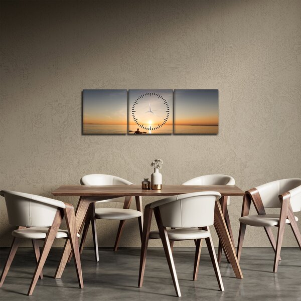 Kép - kajak a tengeren (órával) (90x30 cm)