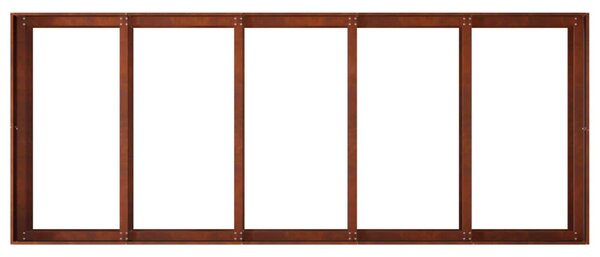 VidaXL Kerti cserép Rozsdás 200 x 80 x 60 cm Időjárásálló Acél