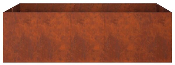 VidaXL Kerti cserép Rozsdás 200 x 80 x 60 cm Időjárásálló Acél