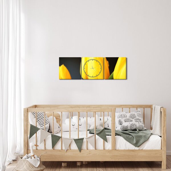 Tulipán képe (órával) (90x30 cm)