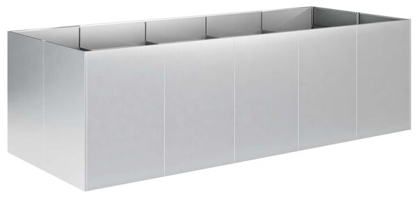 VidaXL Kerti cserép Ezüst 200 x 80 x 60 cm Horganyzott Acél
