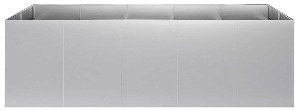 VidaXL Kerti cserép Ezüst 200 x 80 x 60 cm Horganyzott Acél