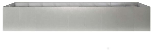 VidaXL Kerti cserép Ezüst 360 x 80 x 60 cm Rozsdamentes Acél