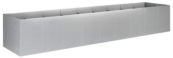 VidaXL Kerti cserép Ezüst 360 x 80 x 60 cm Horganyzott Acél