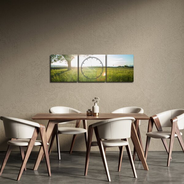 Nyári rét képe (órával) (90x30 cm)
