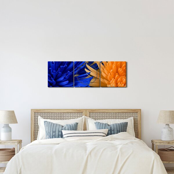 Részletes virágkép (órával) (90x30 cm)